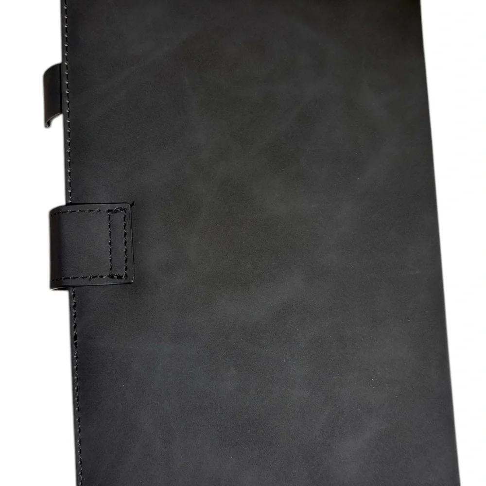 Gray Faux Leather Inspiring Lined Notebook Journal